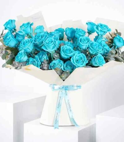 Birthday 50 Tiffany Blue Roses
