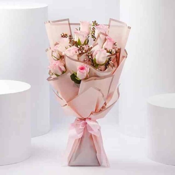 Elegant Blush Pink Rose Bouquet